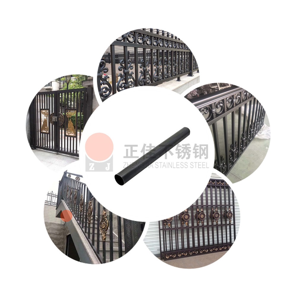 3900c75afe149c78a528a5da4c8a72ae 304不锈钢圆管镀黑钛装璜成效